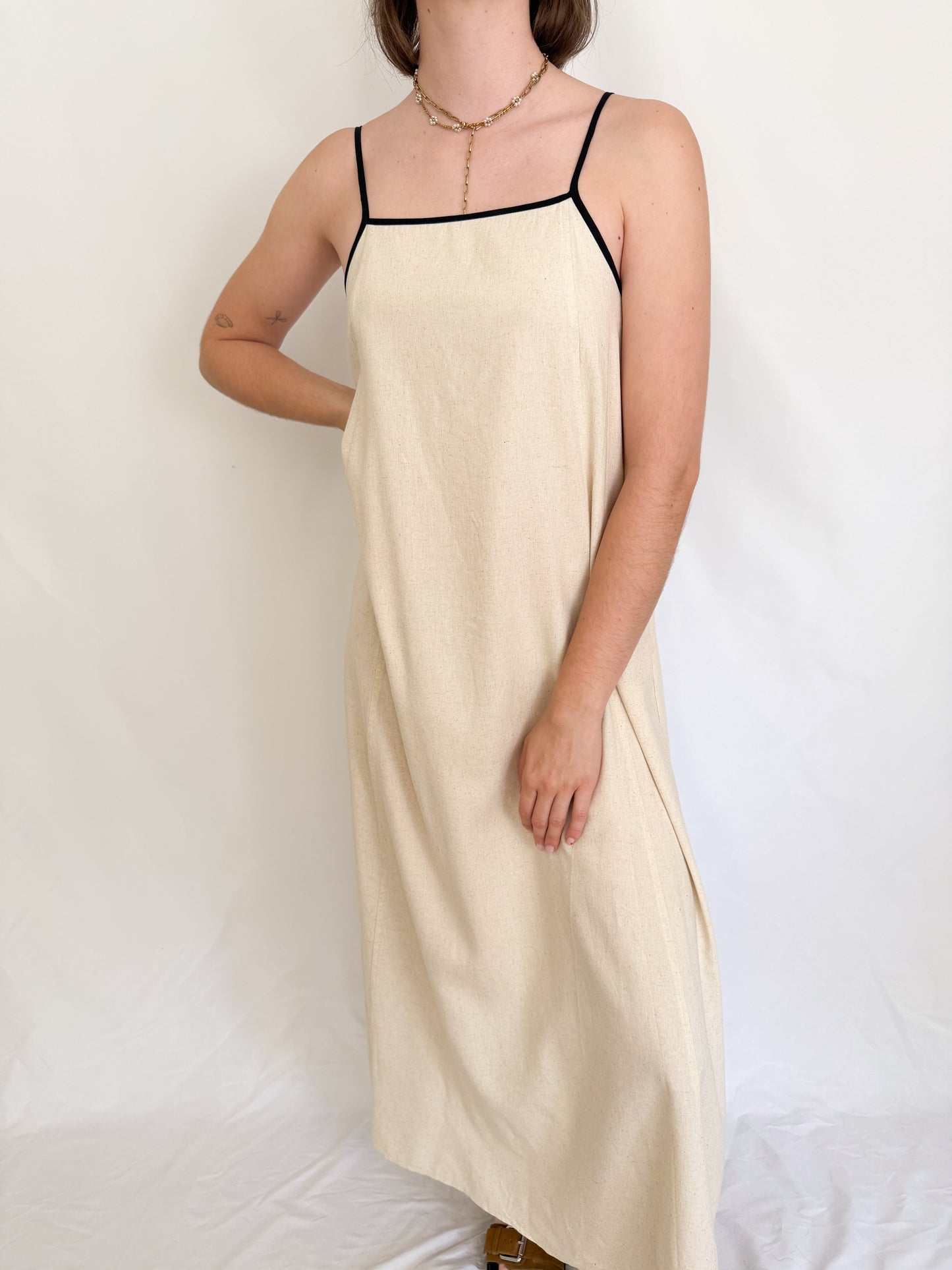 Leinen Trägerkleid