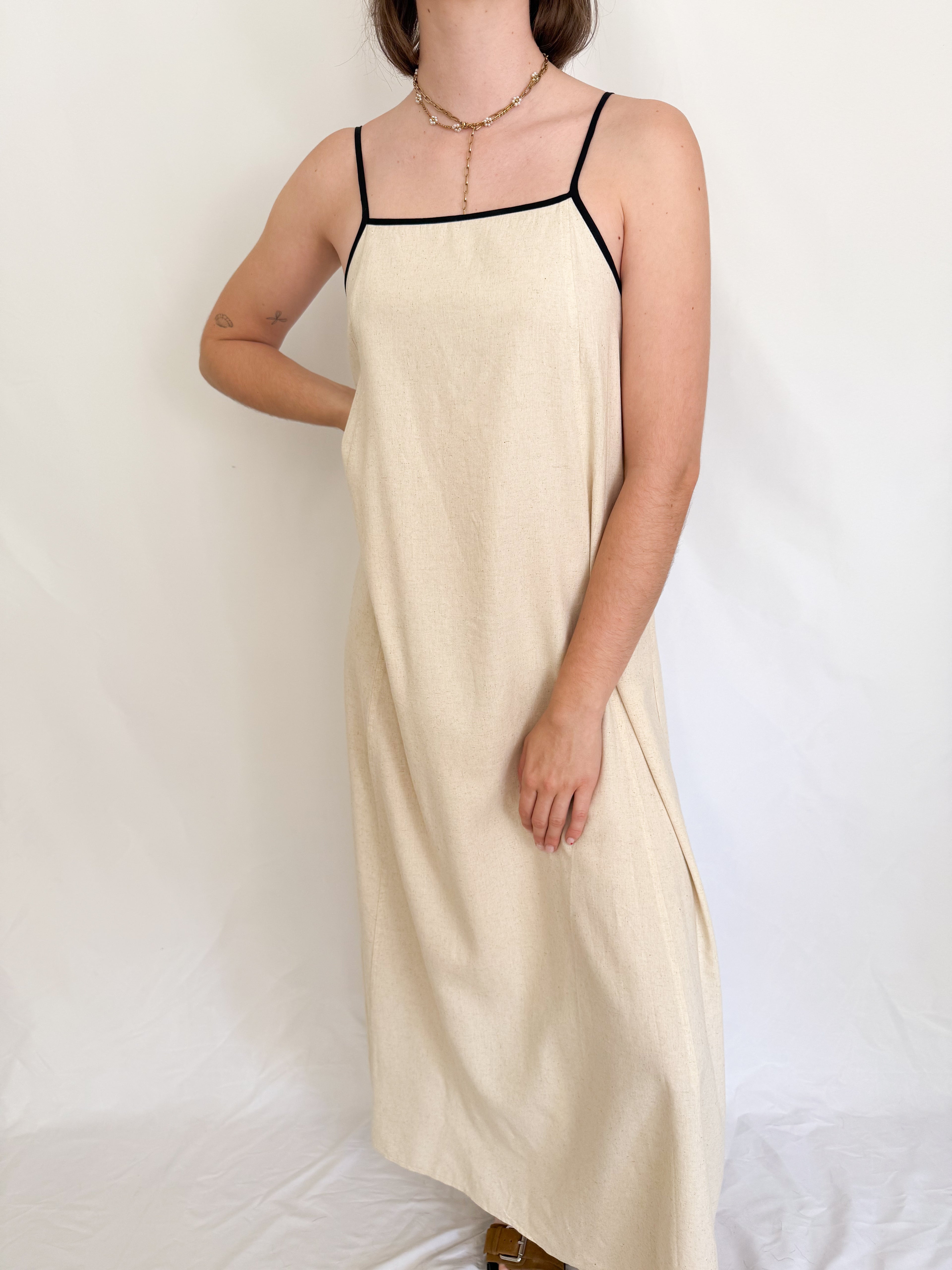 Leinen Trägerkleid