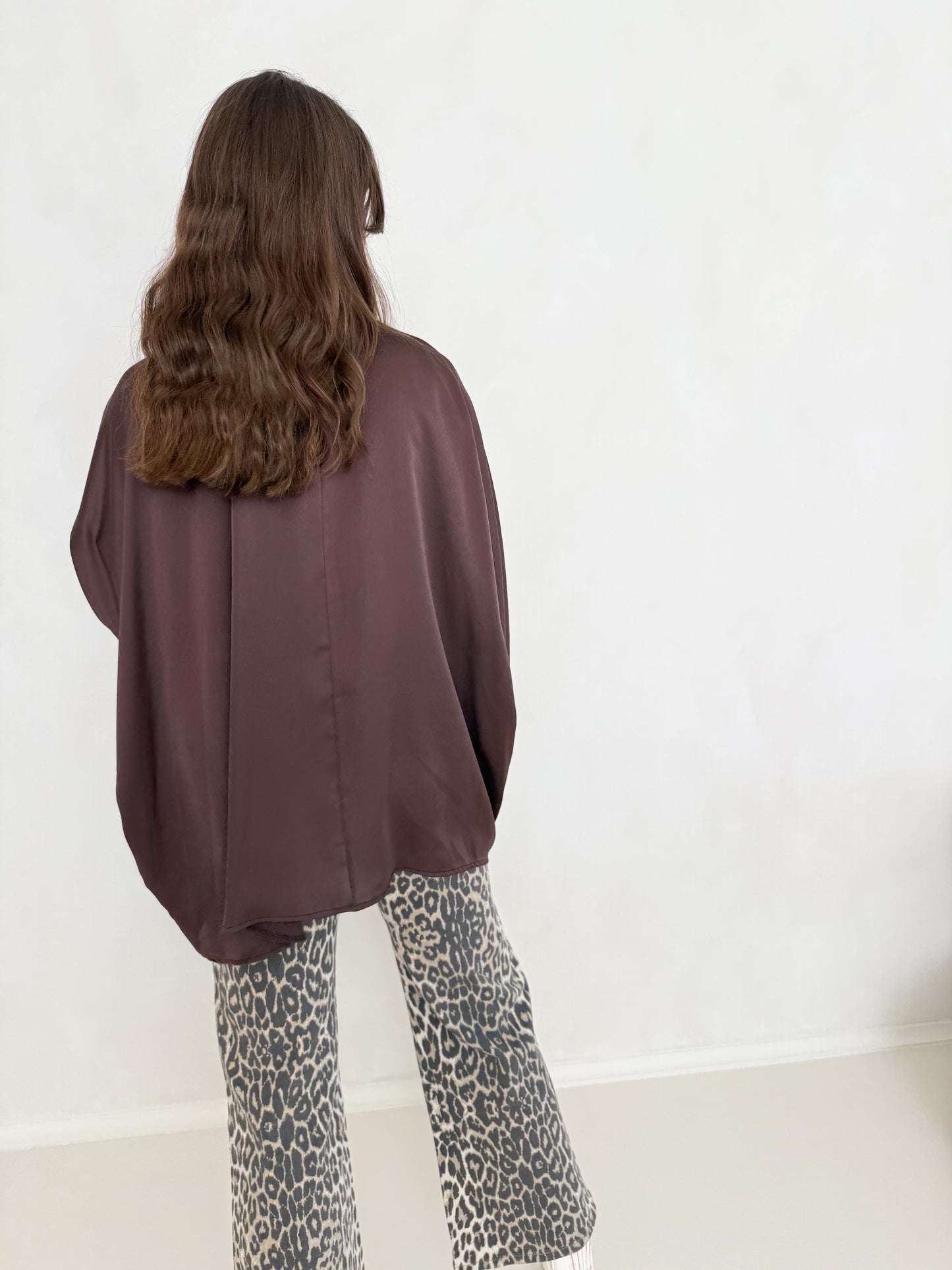 Oversized Satin Bluse