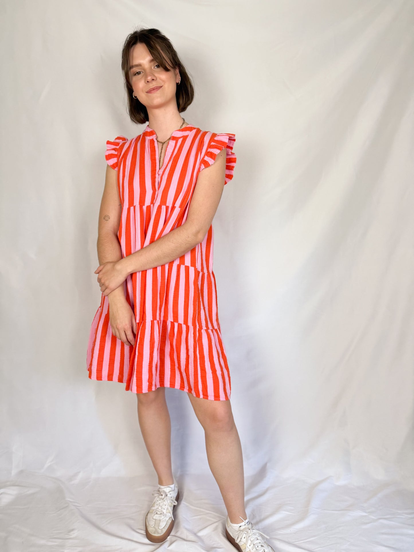 Musselin Kleid Stripes Lover