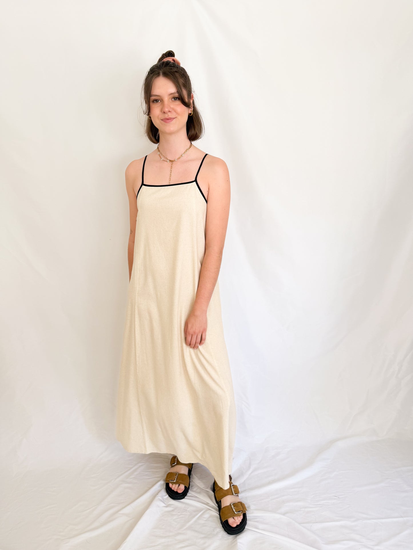 Leinen Trägerkleid