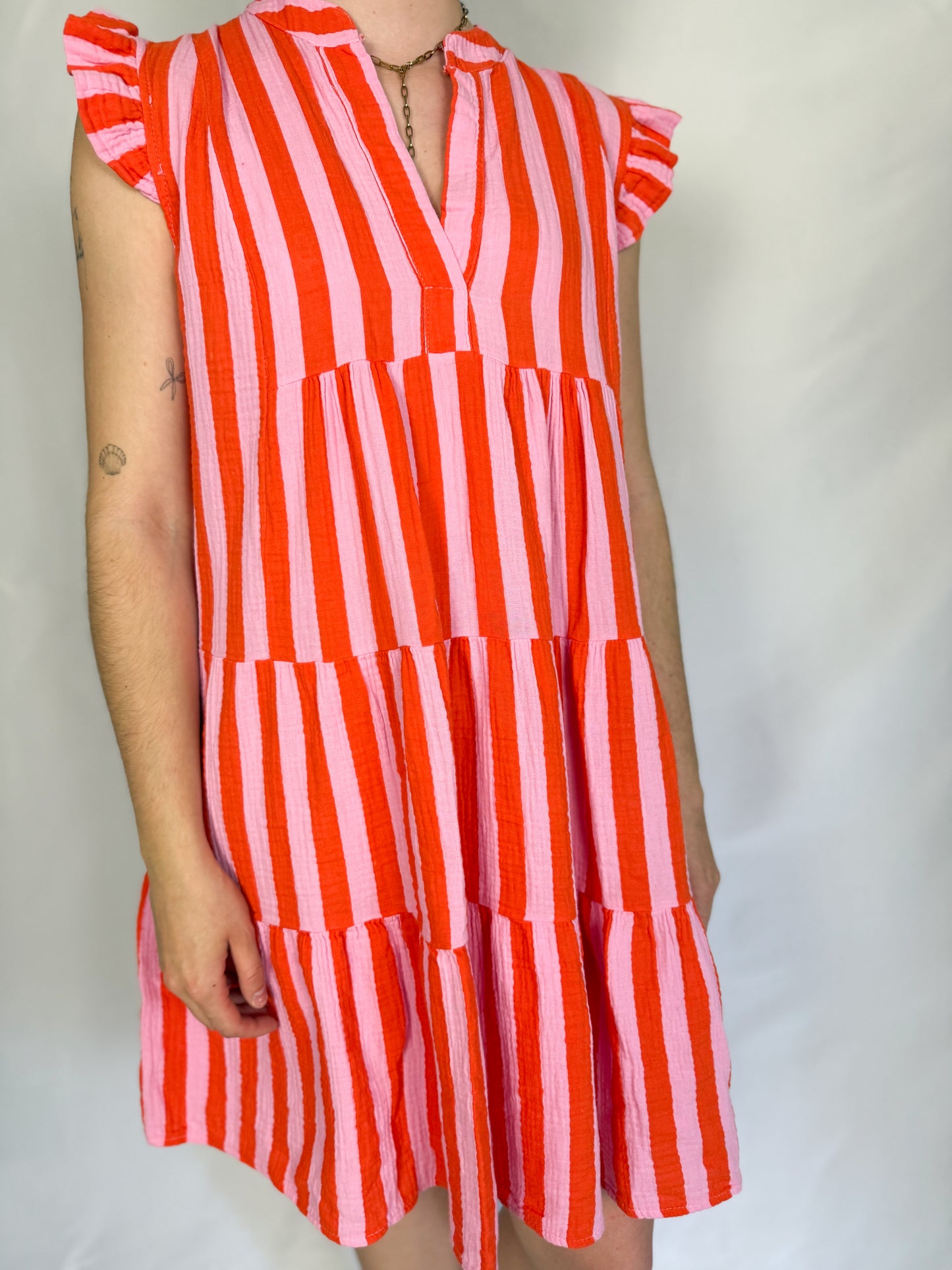 Musselin Kleid Stripes Lover