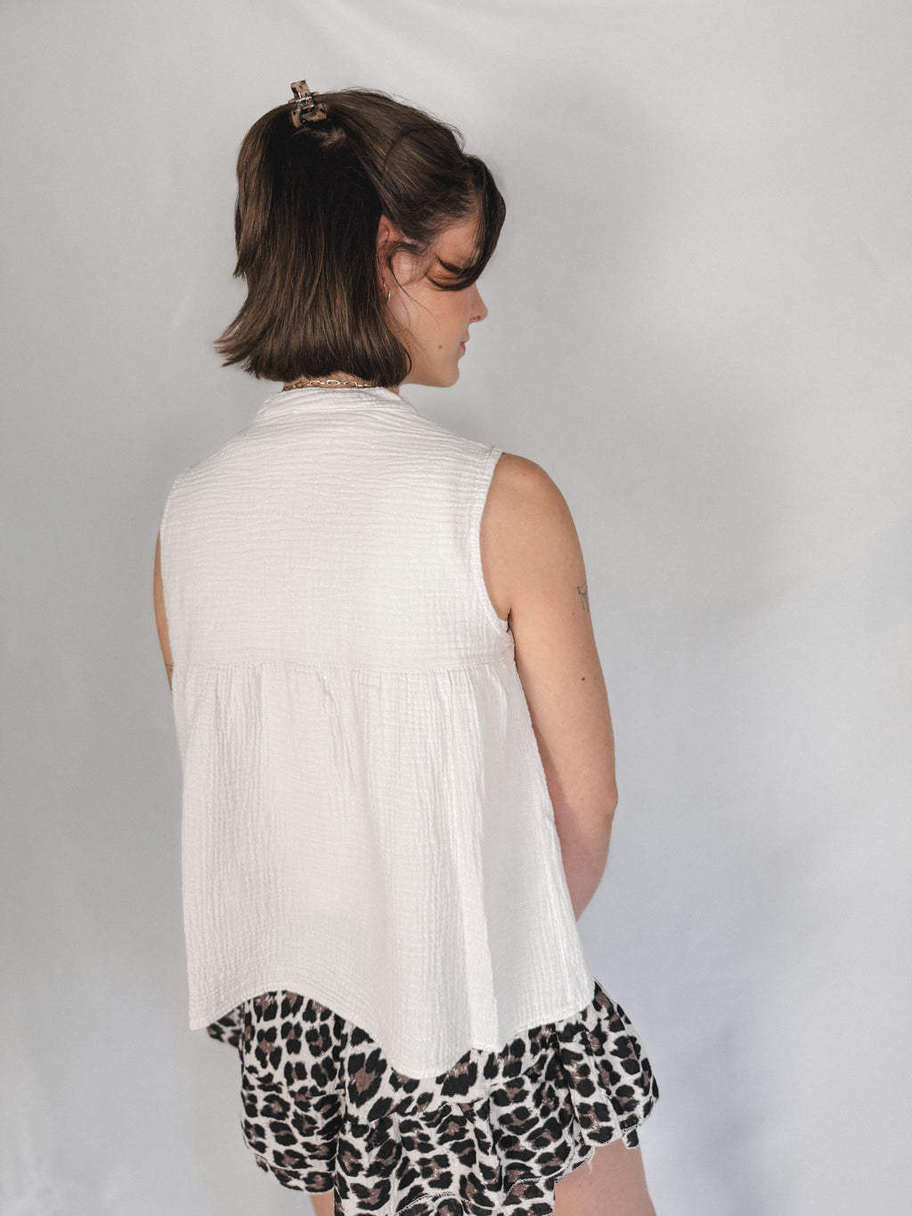 Musselin Top mit Schleife