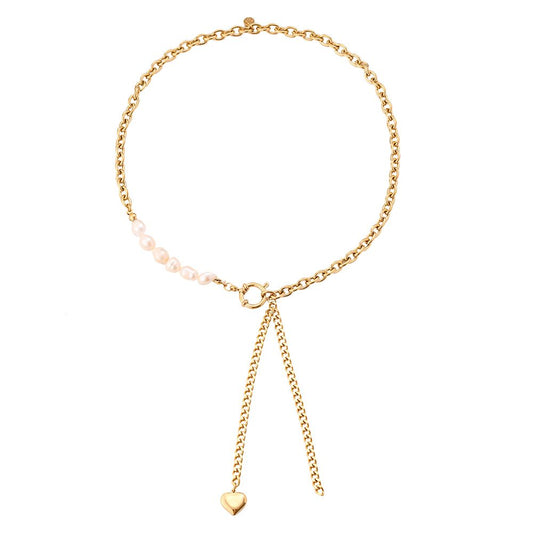 Pearl & Heart Kette