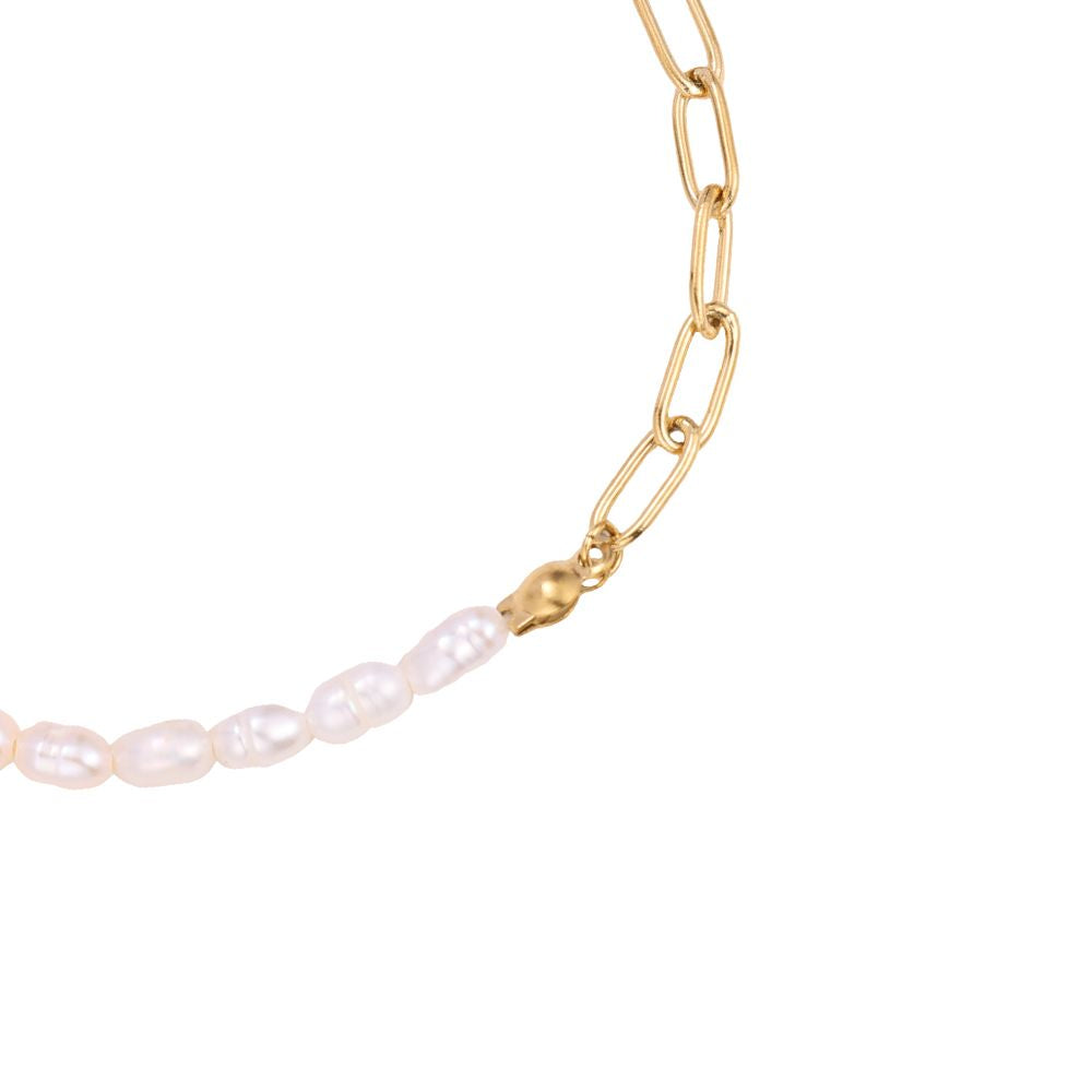 Pearl & Chain Armband