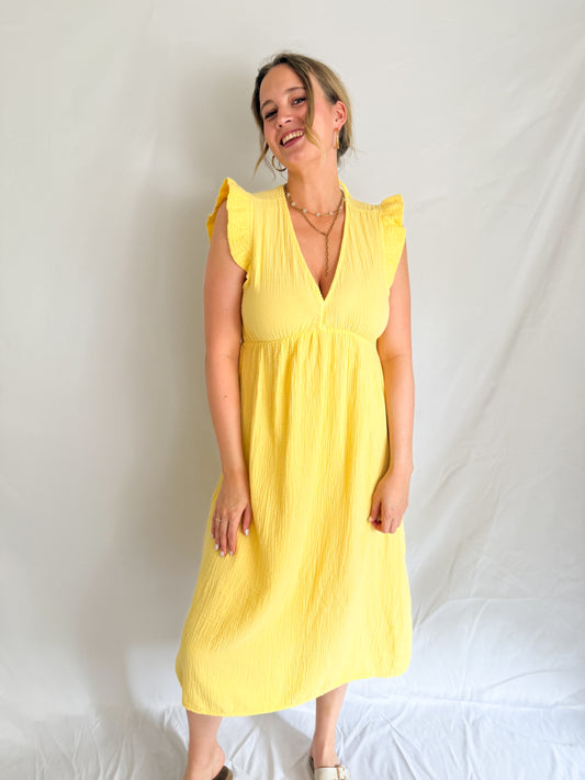 Musselin Maxikleid Sunshine