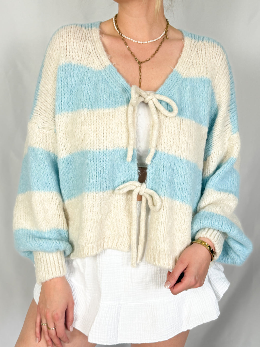 Cardigan Stripes & Bows