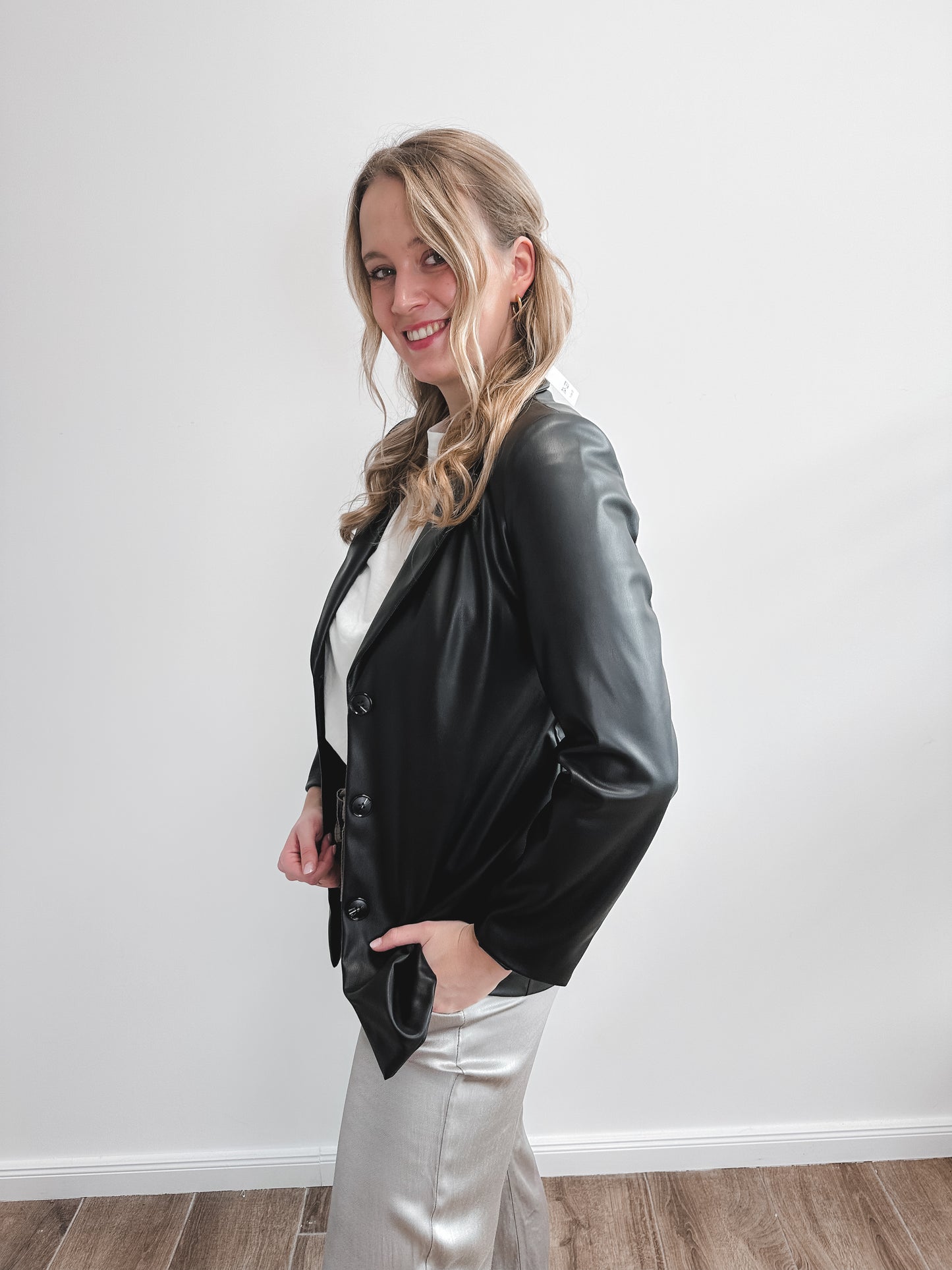 Leder Blazer