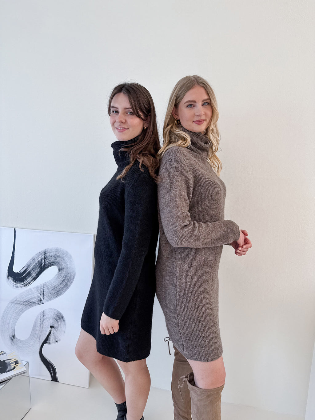 Strickkleid mit Rollkragen