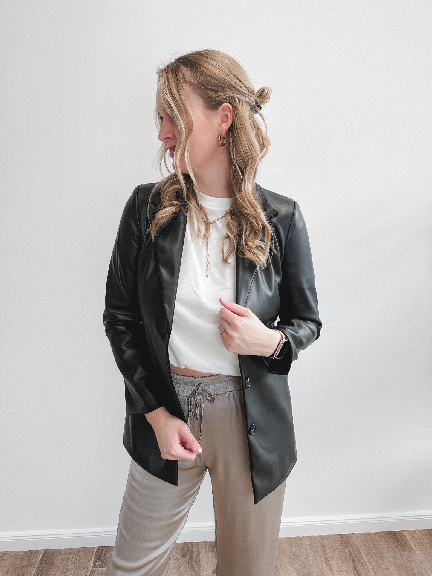 Leder Blazer