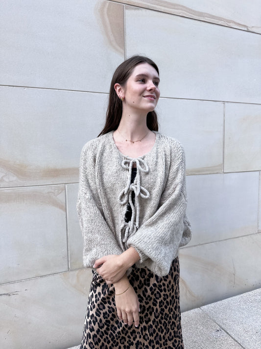 Cardigan mit Schleifen