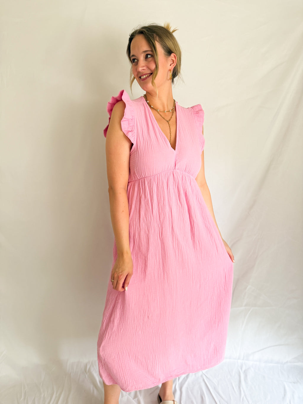 Musselin Maxikleid Sunshine