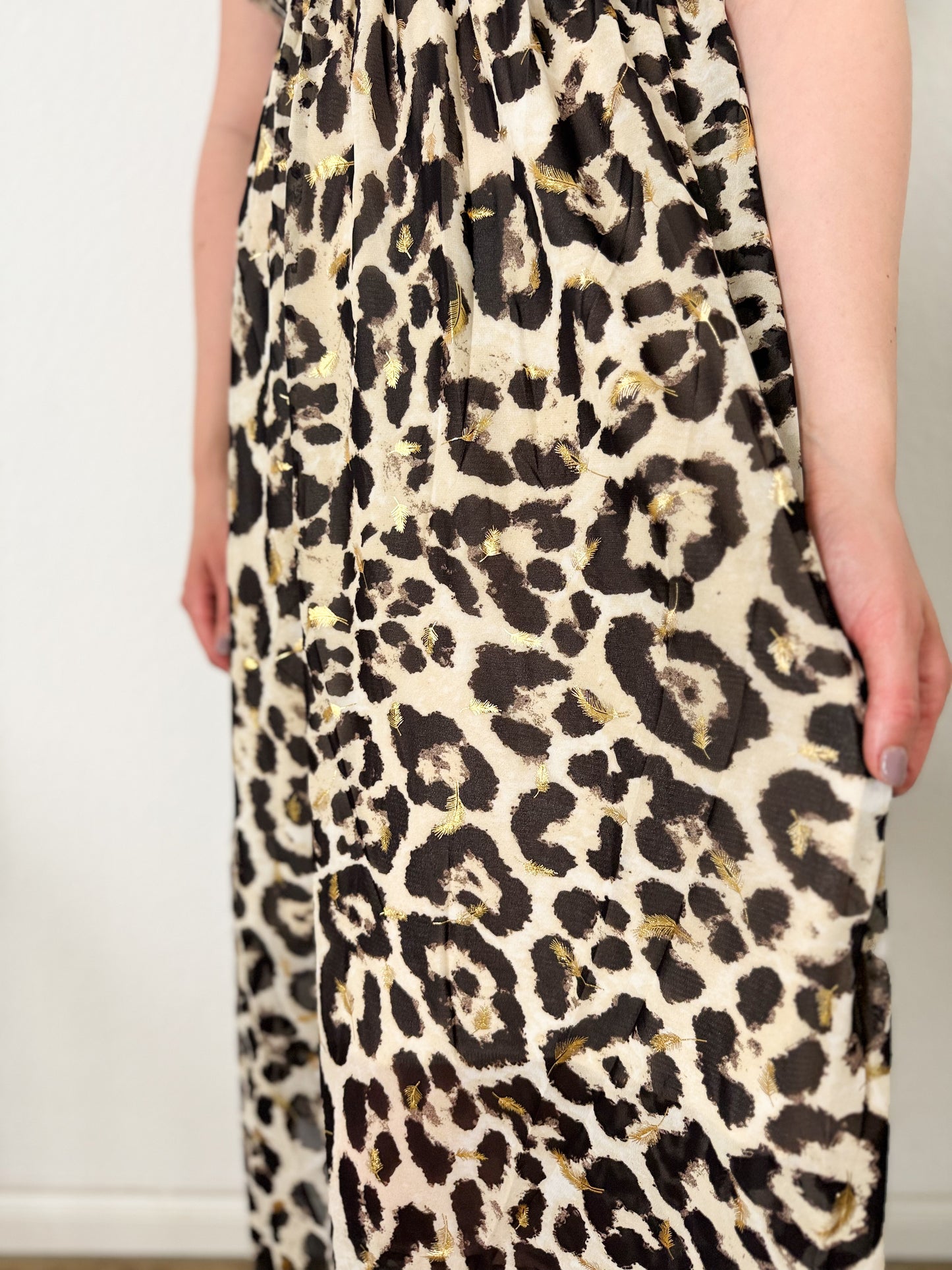 Maxikleid Golden Leaves Leo