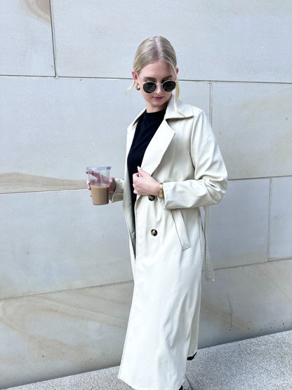 Trenchcoat Leder Optik