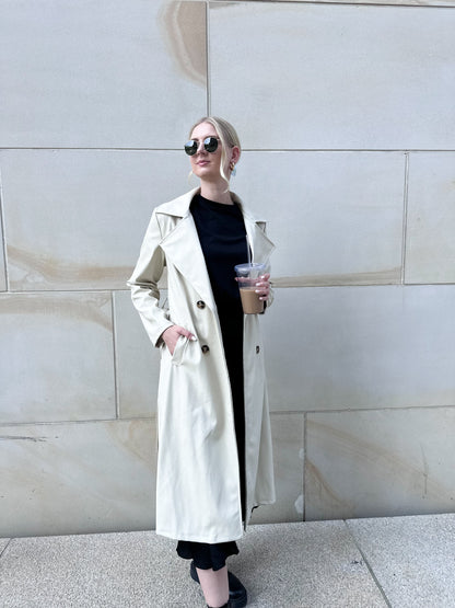 Trenchcoat Leder Optik
