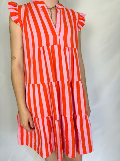Musselin Kleid Stripes Lover
