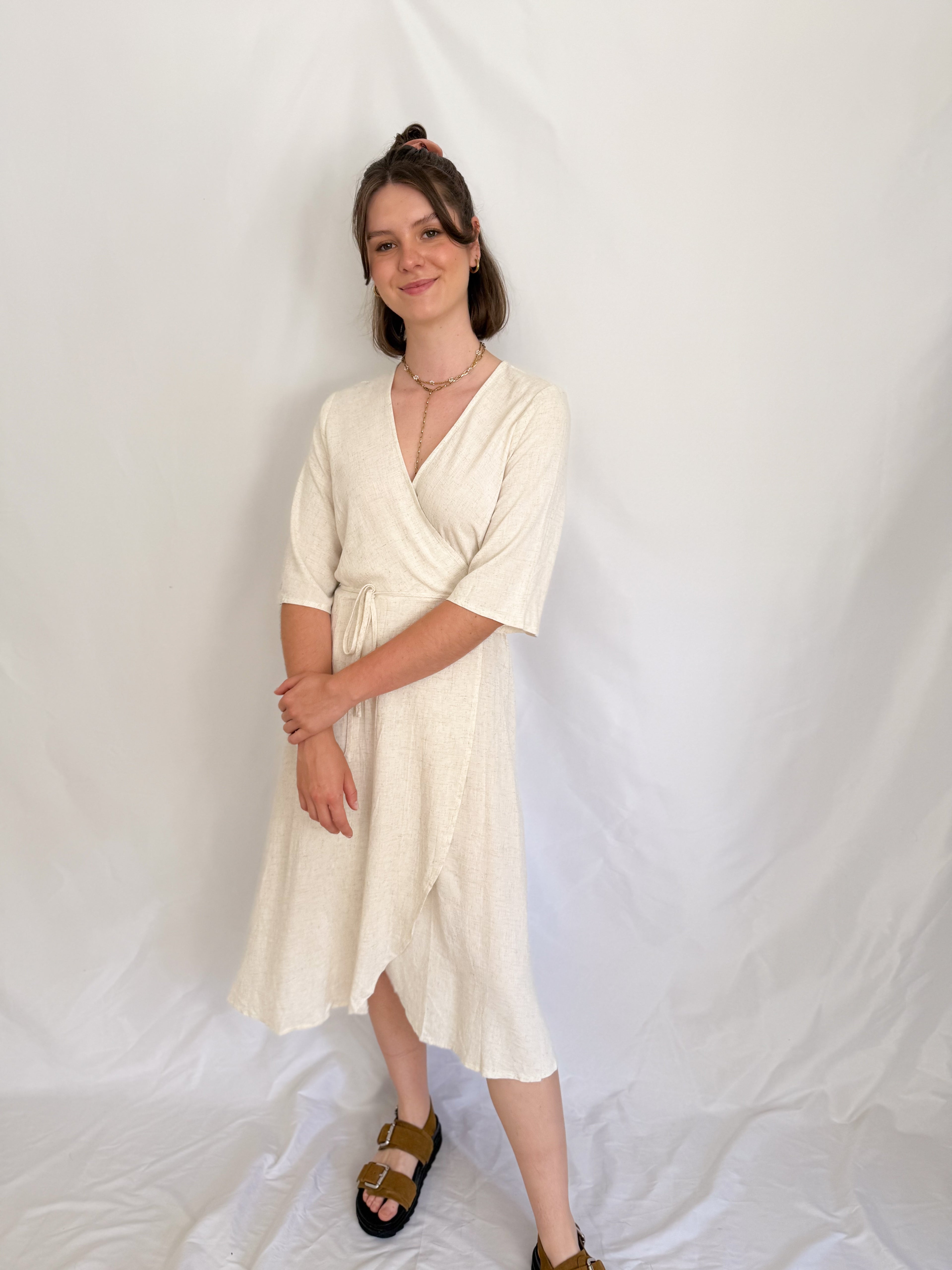 Leinenkleid zum Binden