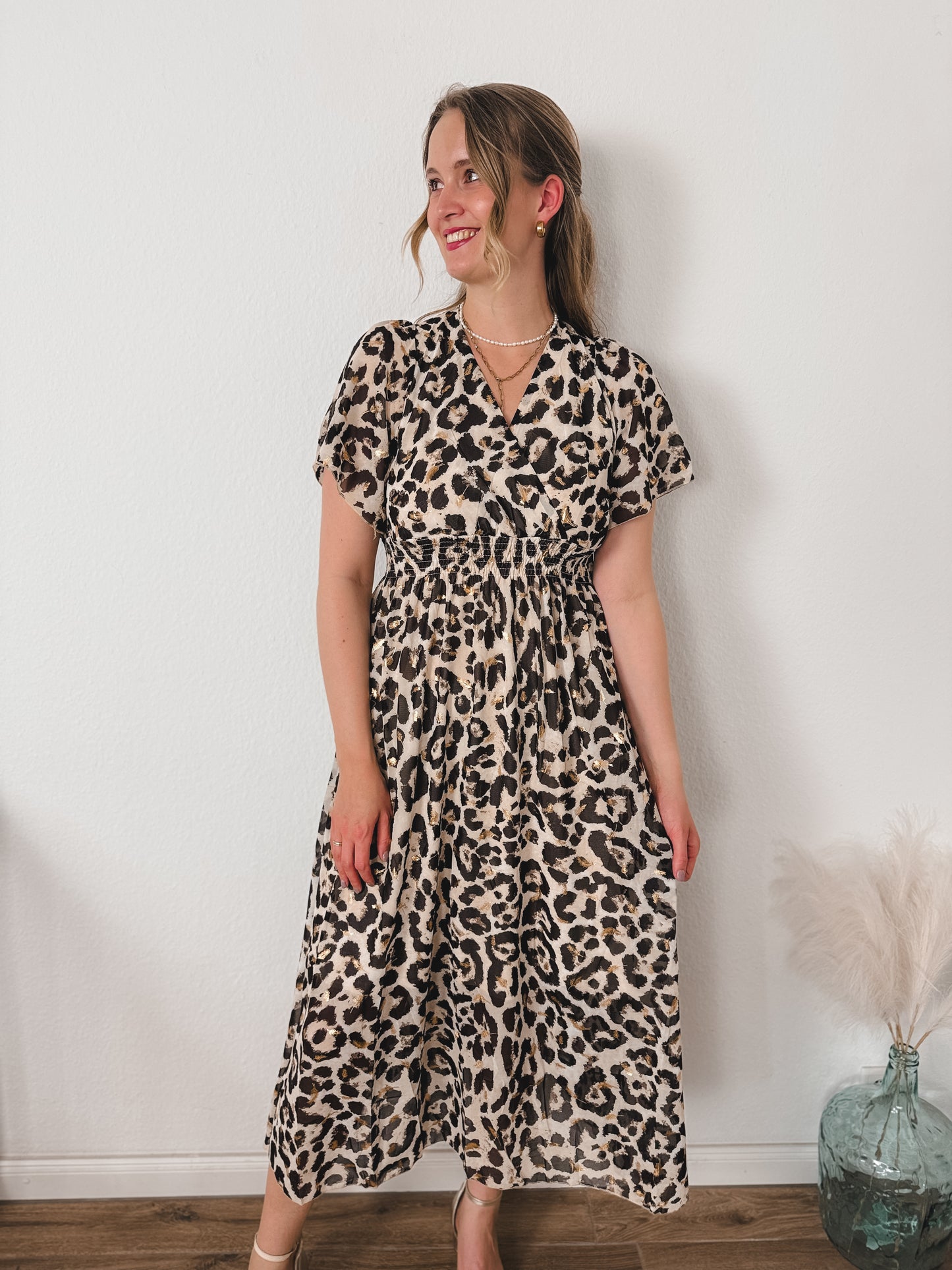 Maxikleid Golden Leaves Leo